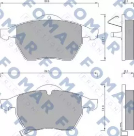 FOMAR FRICTION fo667181 -  Комплект тормозных колодок, дисковый тормоз